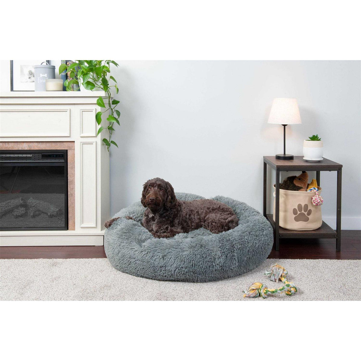 Long Fur Donut Dog Bed S185