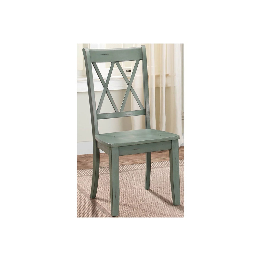 Teal Blue Set of 2 Side Chair T21021