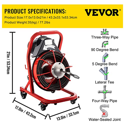 75' x 3/8" 250W Electric Drain Auger J362988