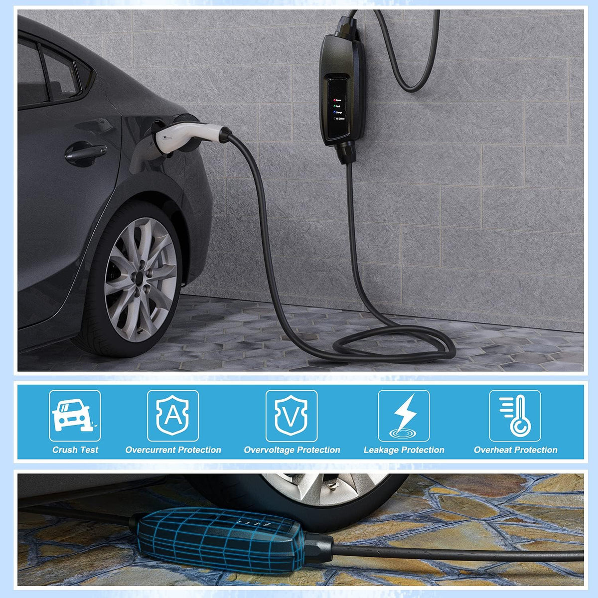 Portable EV Charger with Adapter R61658
