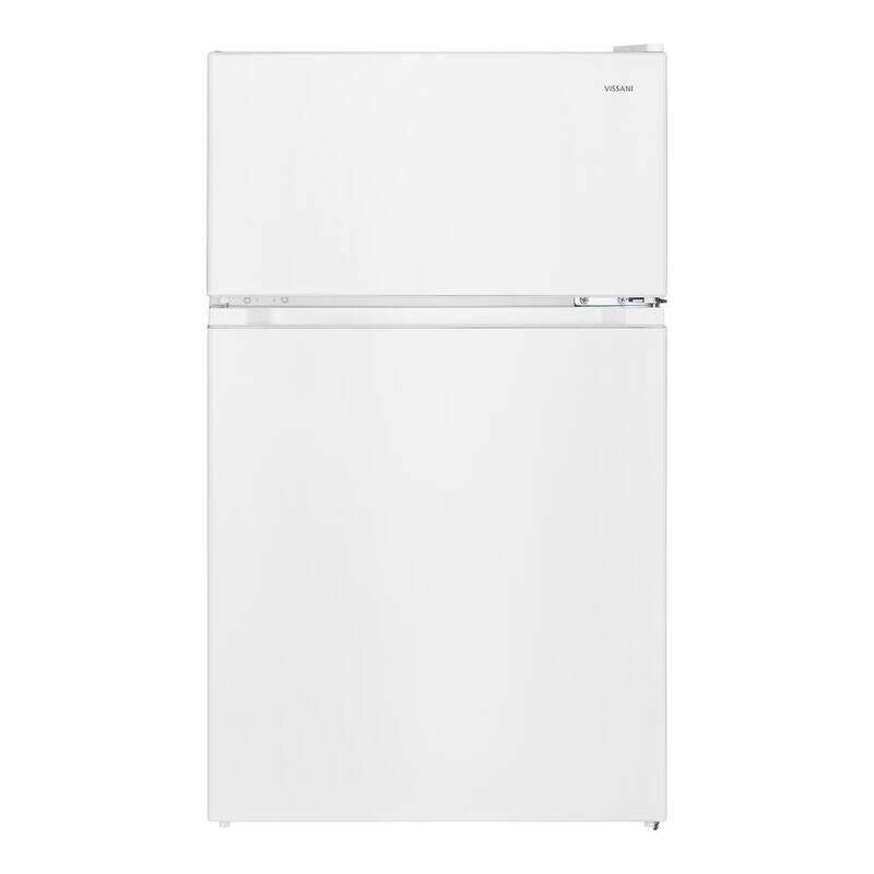 White 2-Door Mini Refrigerator with Freezer H65232