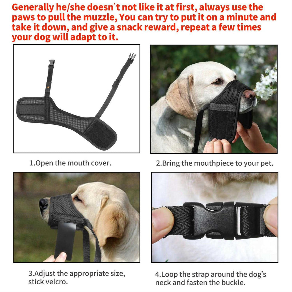 Soft Nylon Adjustable Dog Muzzle R187