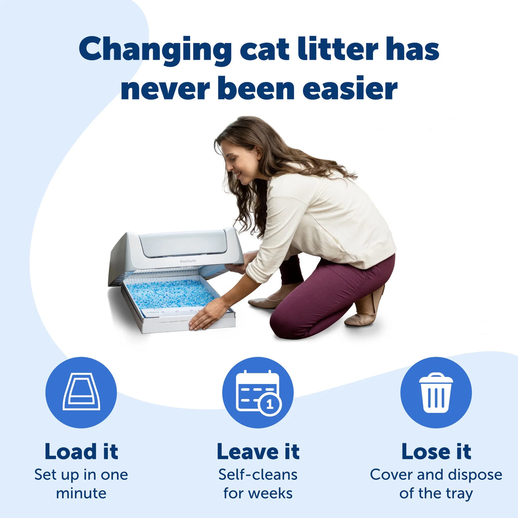 Lavender Scent Silica Crystals Cat Litter Trays 6-Pack J92917