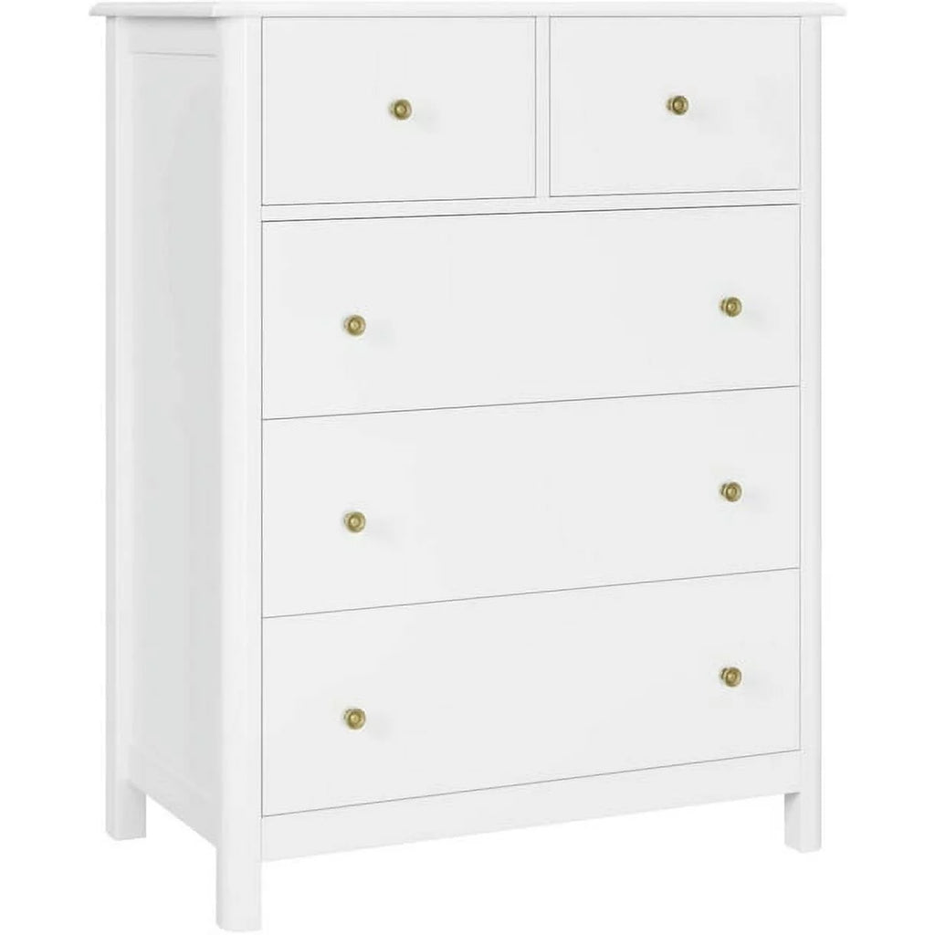 White 5 Drawer Kids Dresser G569