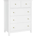 White 5 Drawer Kids Dresser G569