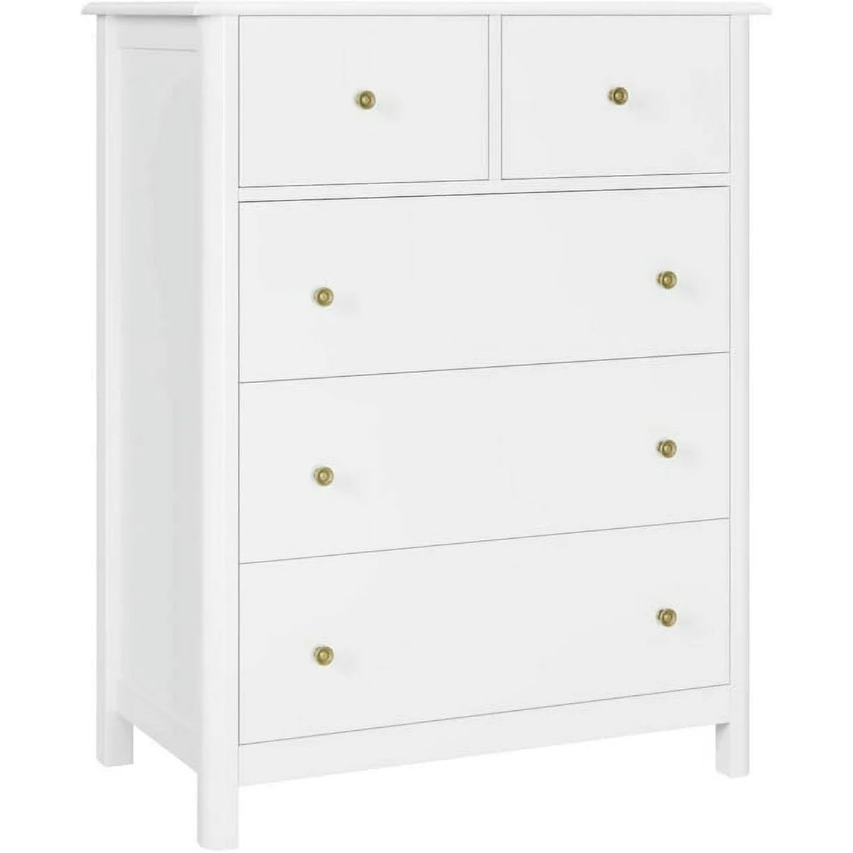White 5 Drawer Kids Dresser G569