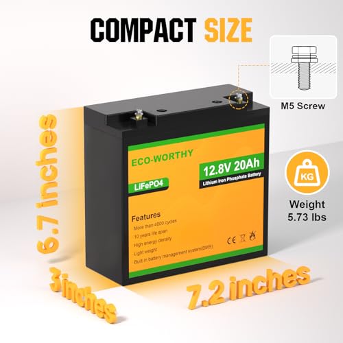 12V 20Ah Lithium LiFePO4 Battery with BMS P36217