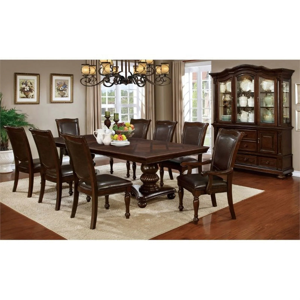Brown Cherry Wood Side Chair (Set of 2) S5283