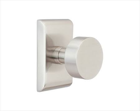Passage Round Knob with Square Rose Finish: Satin Nickel V356999
