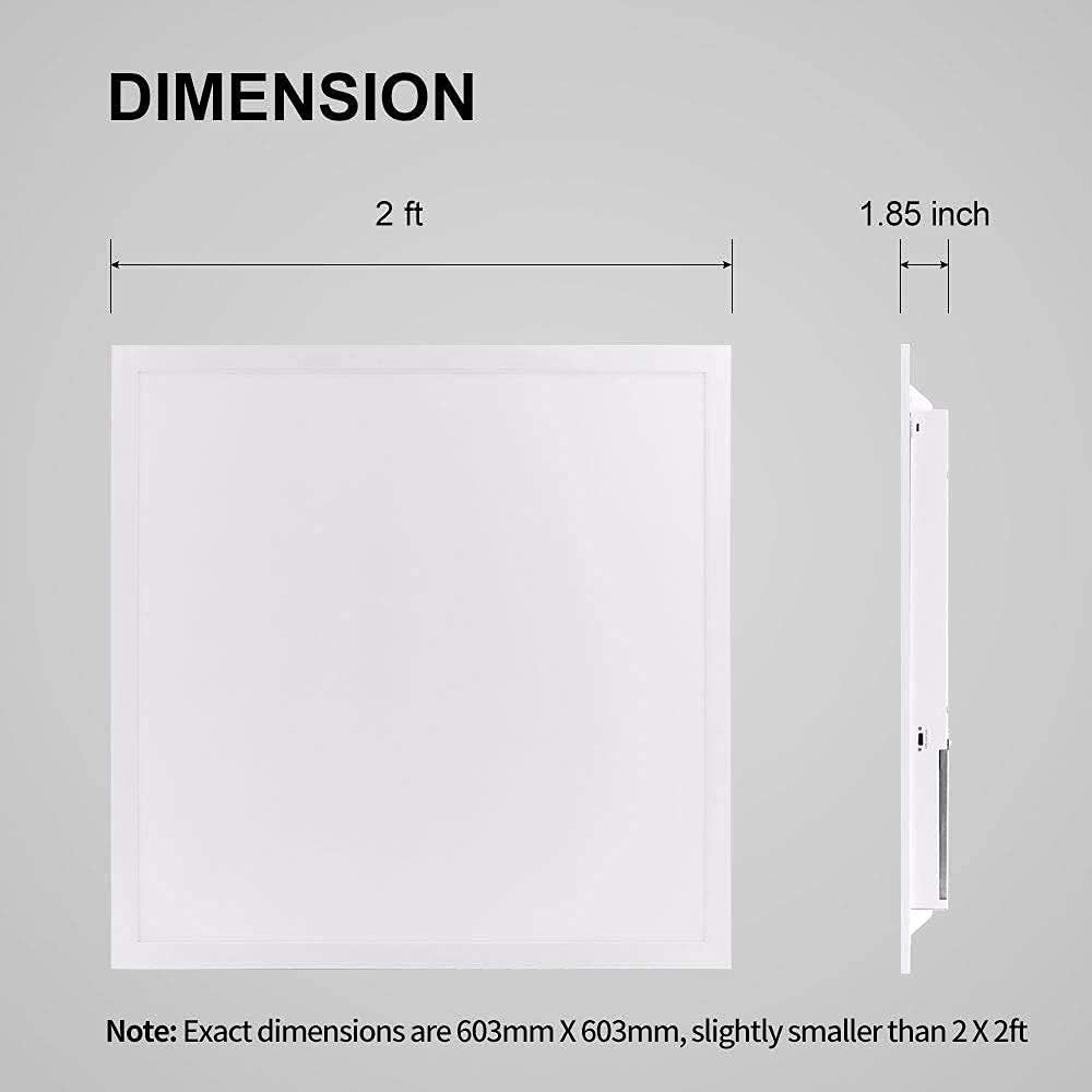 2X2 FT 39W 4000K 4290 LM Back Lit LED Flat Panel Troffer Light Fixture, 4-Pack K29316
