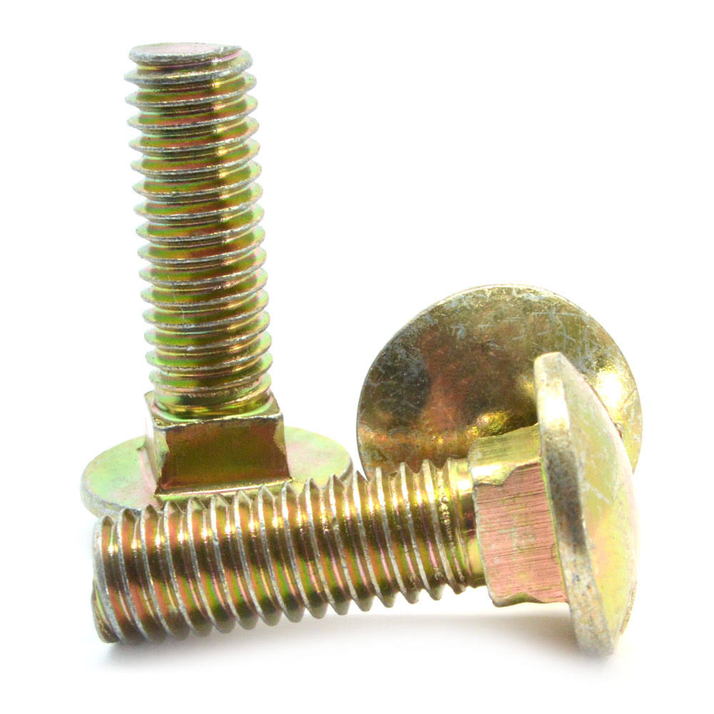 1/2-13 x 6 1/2 Coarse Thread Grade 8 Carriage Bolt Alloy Steel Yellow Zinc Plated Pk 50 L377047