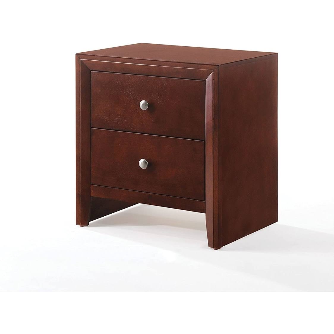 Brown Cherry 2-Drawer Nightstand U71009