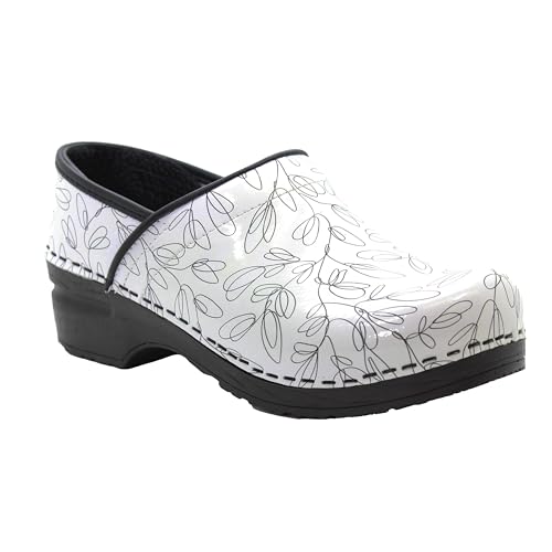 Printed Leather Clogs P5748