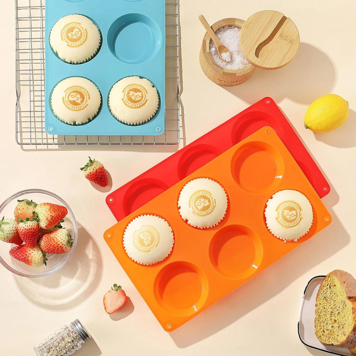 3" Round Silicone Egg Mold Pan X45378