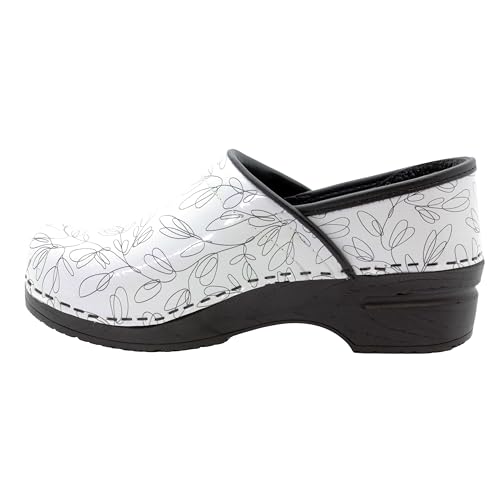 Printed Leather Clogs P5748
