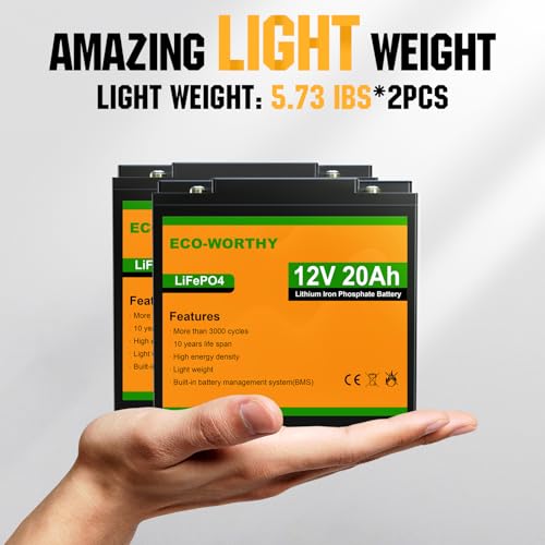 12V 20Ah Lithium LiFePO4 Battery with BMS P36217