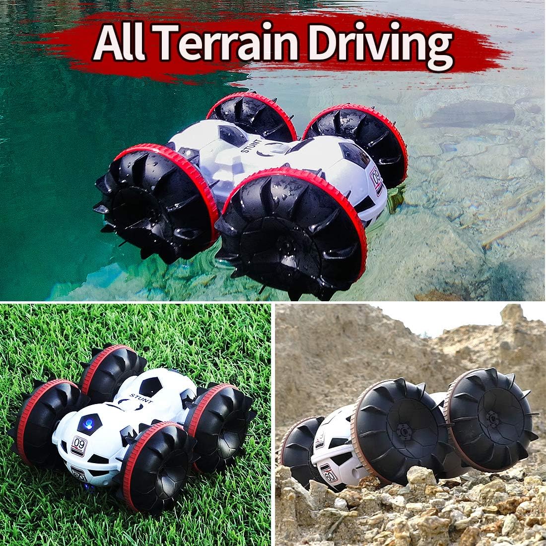 Remote Control Car 4WD Waterproof with 2 Rechargeable Batteries K360