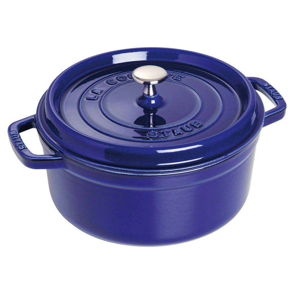 Dark Blue Cast Iron 4-Quart Round Cocotte N7800
