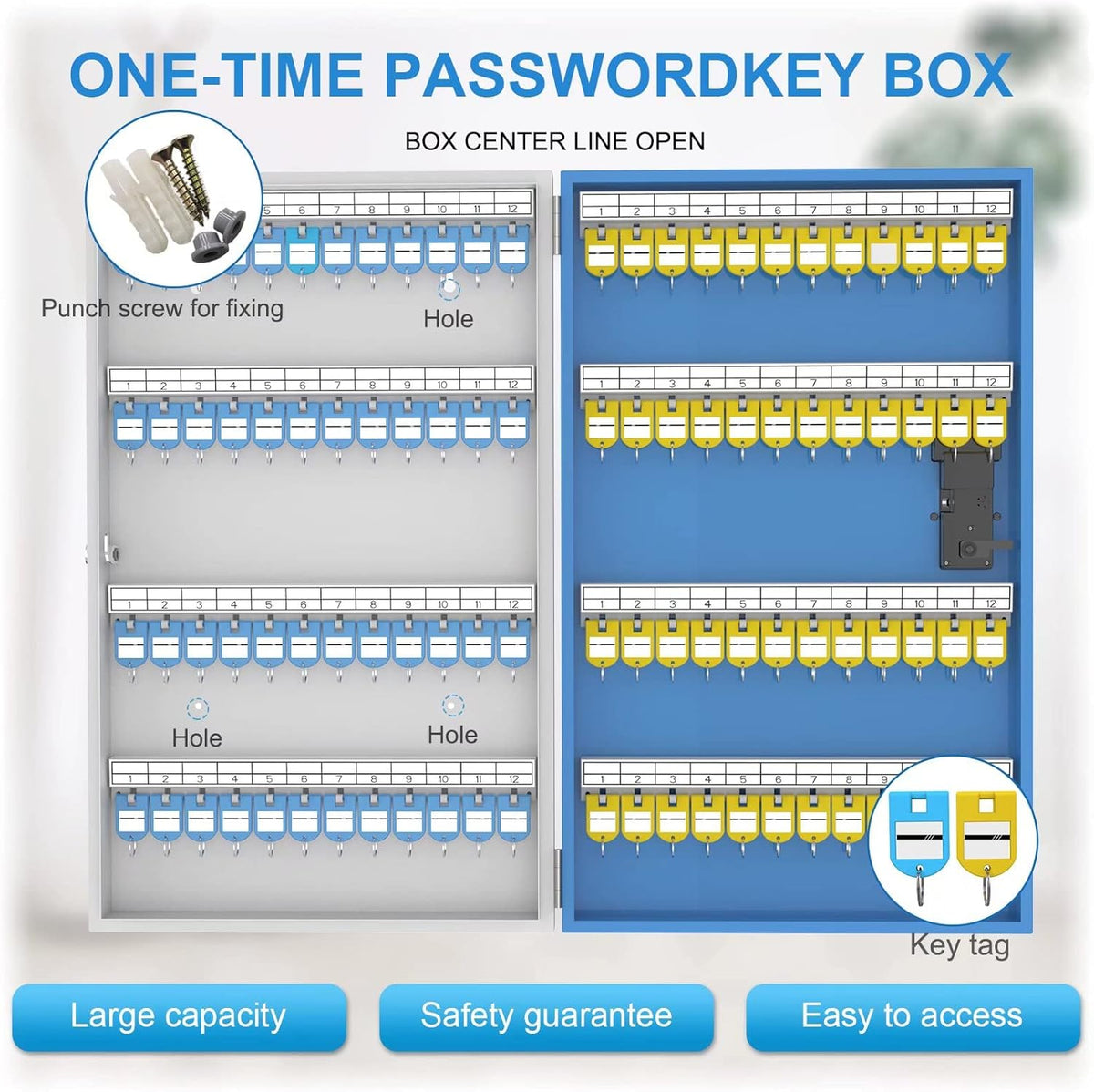 Metal Key Lock Box 48 Keys C95666