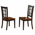 Black / Cherry Wooden Seat Dining Chair Set of 2 J13591