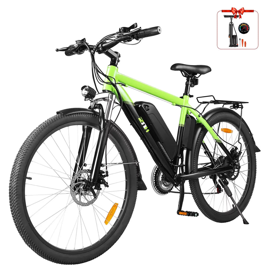 Electric Bike 26 Adults 350W Motor 36V 10Ah Battery 21-Speed Green K871