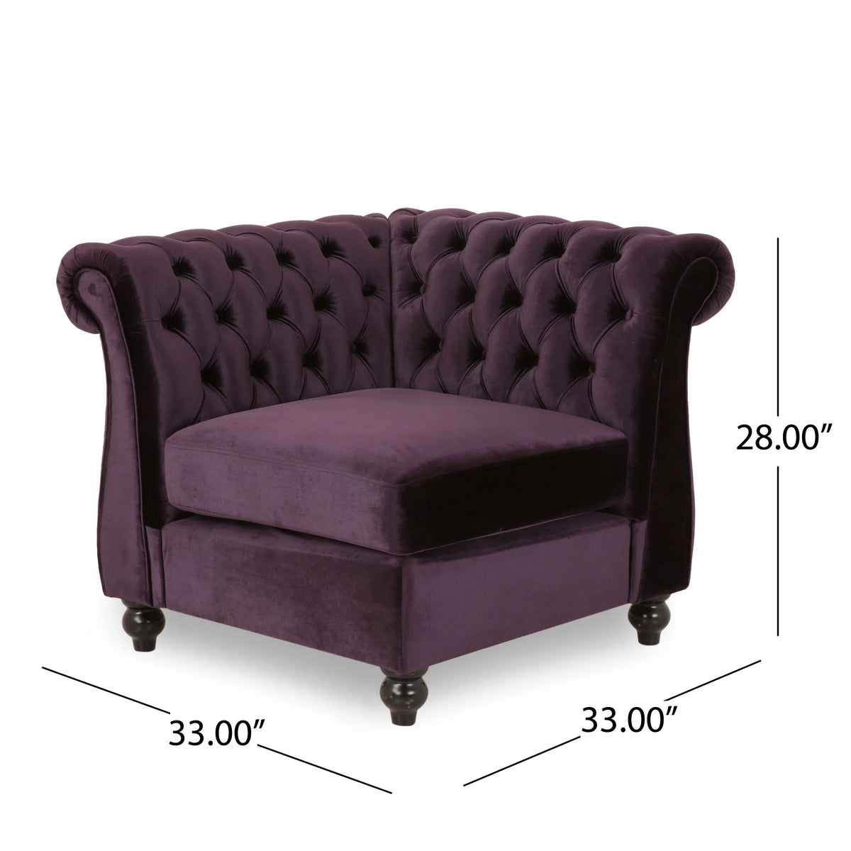 7 Seater Velvet Tufted Sectional H227