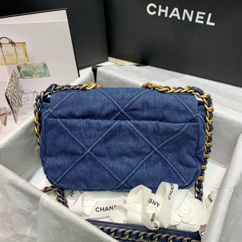 Denim Flap Bag L662