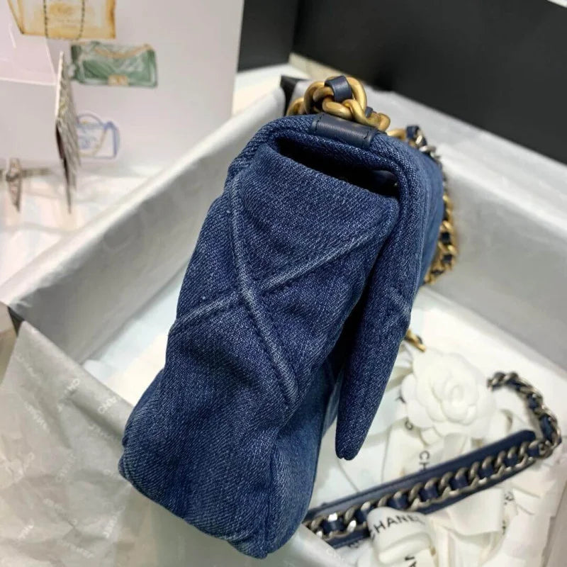 Denim Flap Bag L662