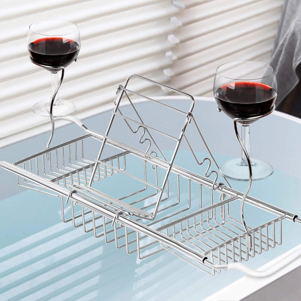 Stainless Steel Bathtub Caddy Tray with Extending Sides Z38205