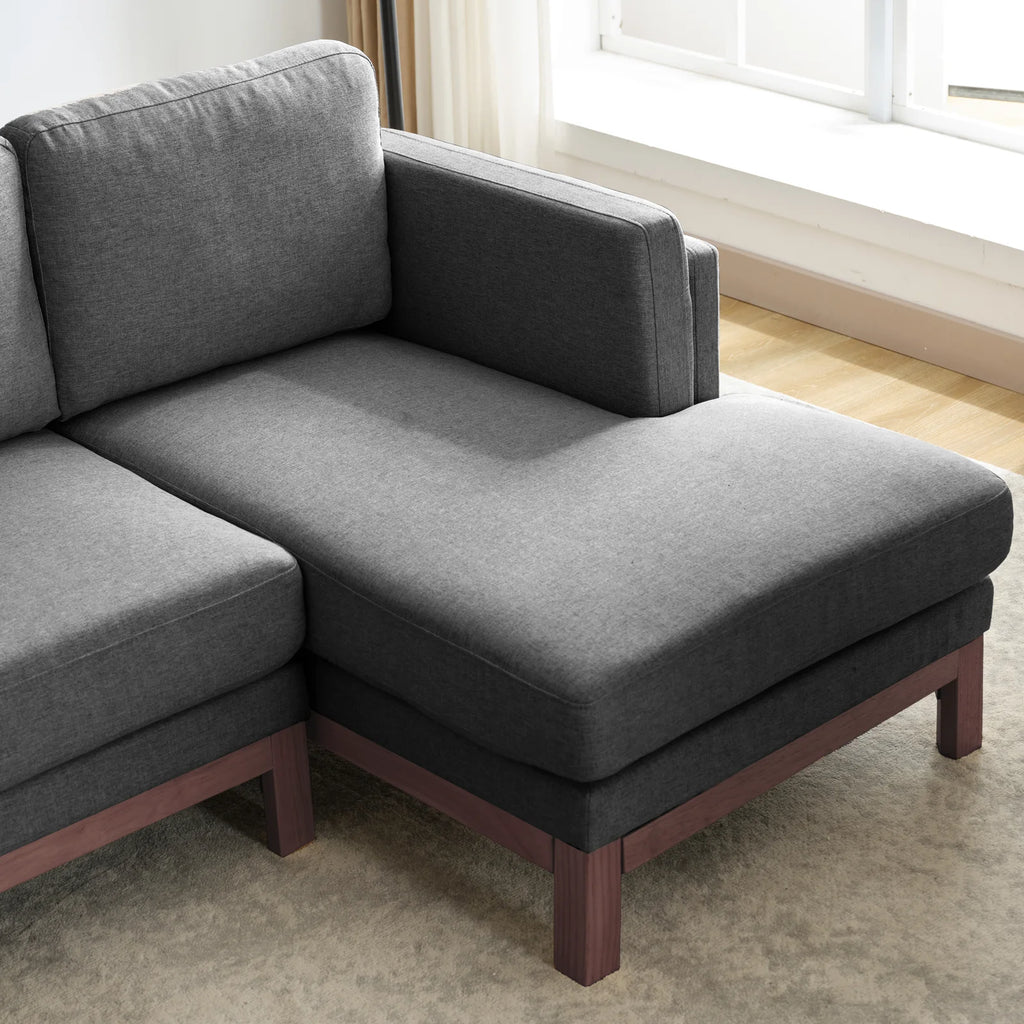 84" L-Shaped Upholstered Sectional Sofa with Chaise Lounge T99602