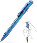 Titanium Metal Bolt Action Pen with Clip and Glass Breaker Tool (Gray) P9454