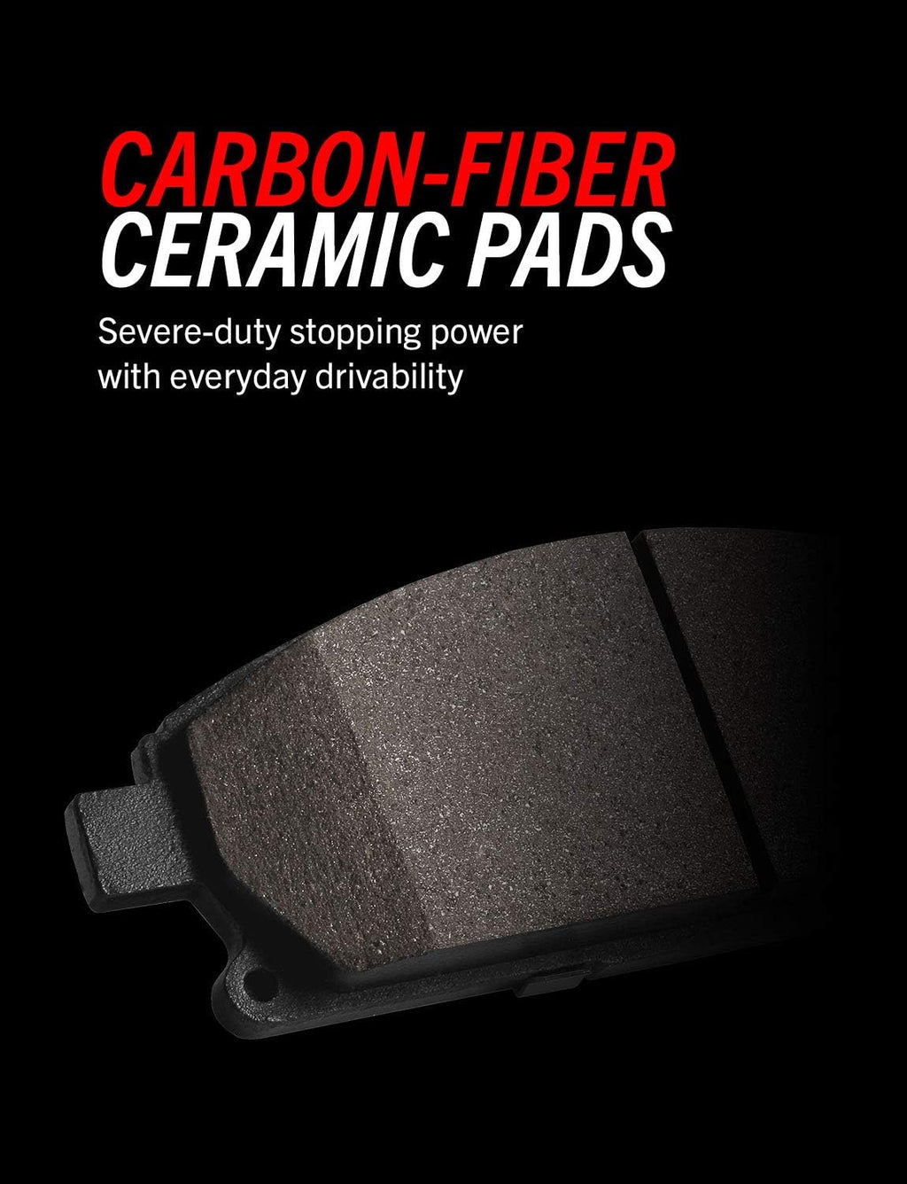 Carbon Fiber Ceramic Brake Pads and Drilled Slotted Brake Rotors Brake Kit B33528