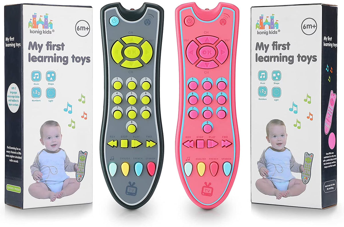 Gray TV Remote Control Toy with Light and Sound M8278