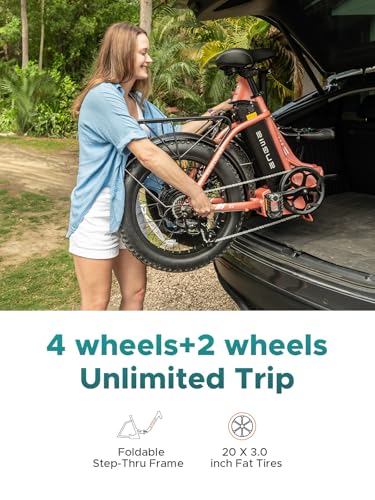 1125W Electric Bike 20'' Fat Tire 13Ah Removable Battery Dual Suspension F82557