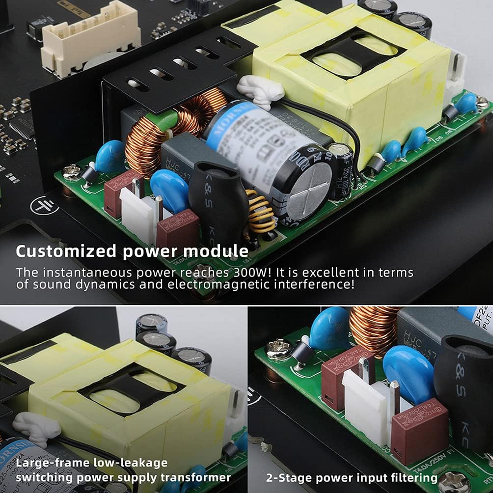 Digital Power Amplifier Bluetooth 5.0 2 Channel HiFi Desktop Amp with Remote Control K624