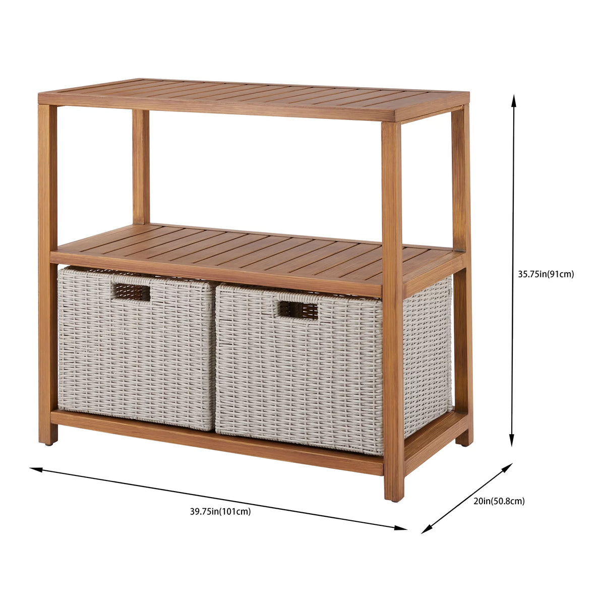 Gray Steel Outdoor Console Table H64701