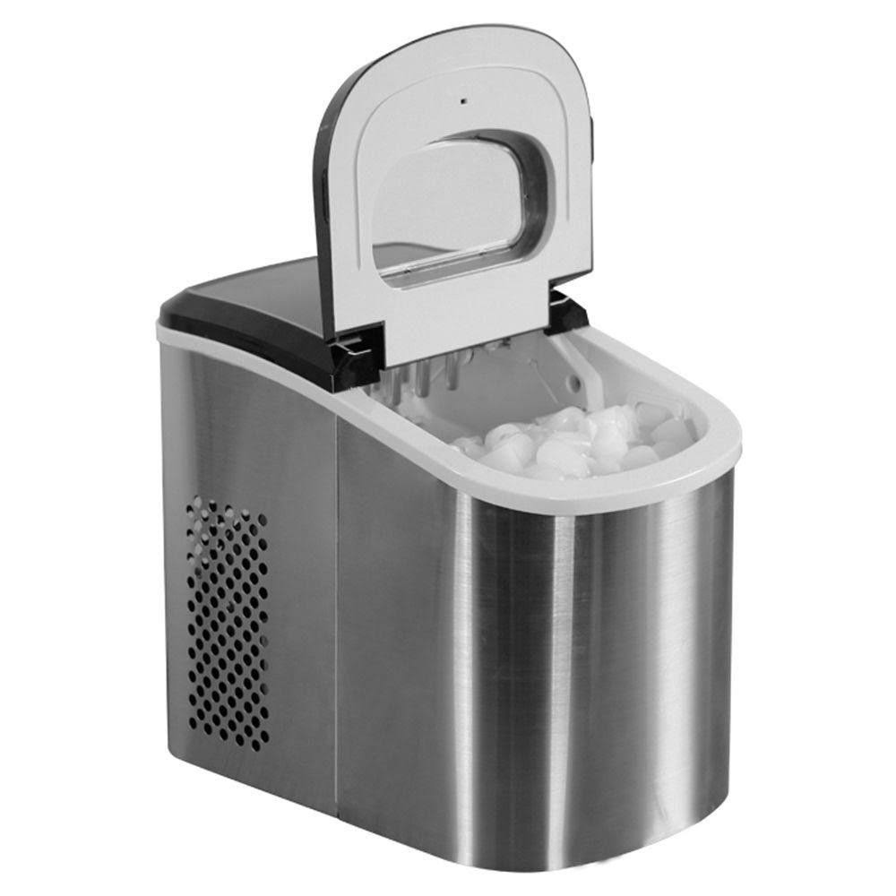 27 lb. Portable Countertop Ice Maker in Stainless Steel C8880