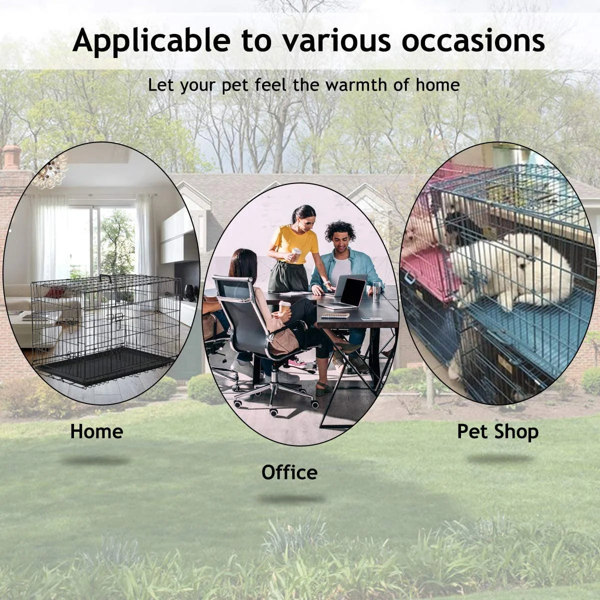 48 inch Double-Door Dog Cage M97812