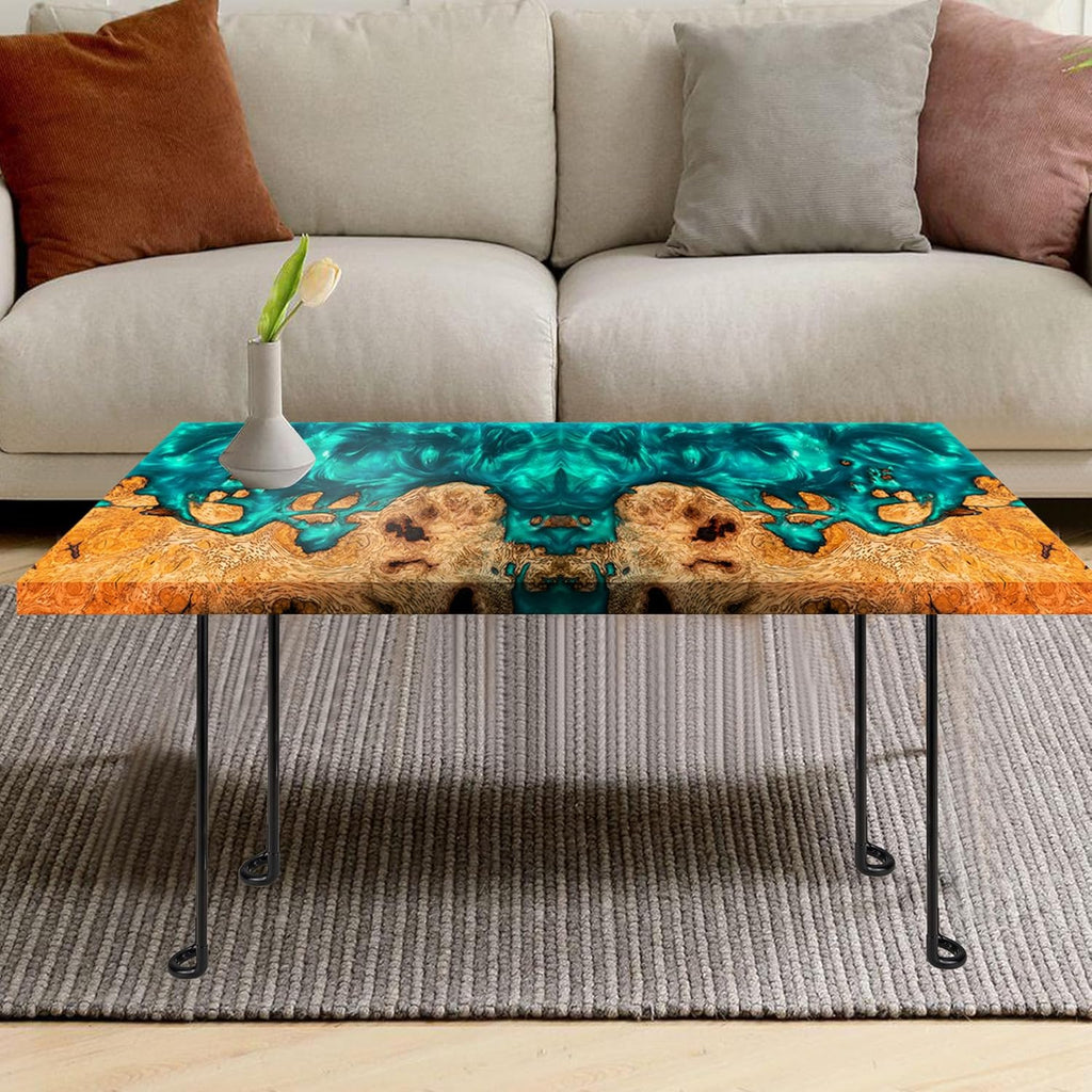 Large Rectangle Resin Table Molds 23.7X11.81 inch Epoxy Resin Table Mold Silicone Molds with 4 Table Support Legs N49787
