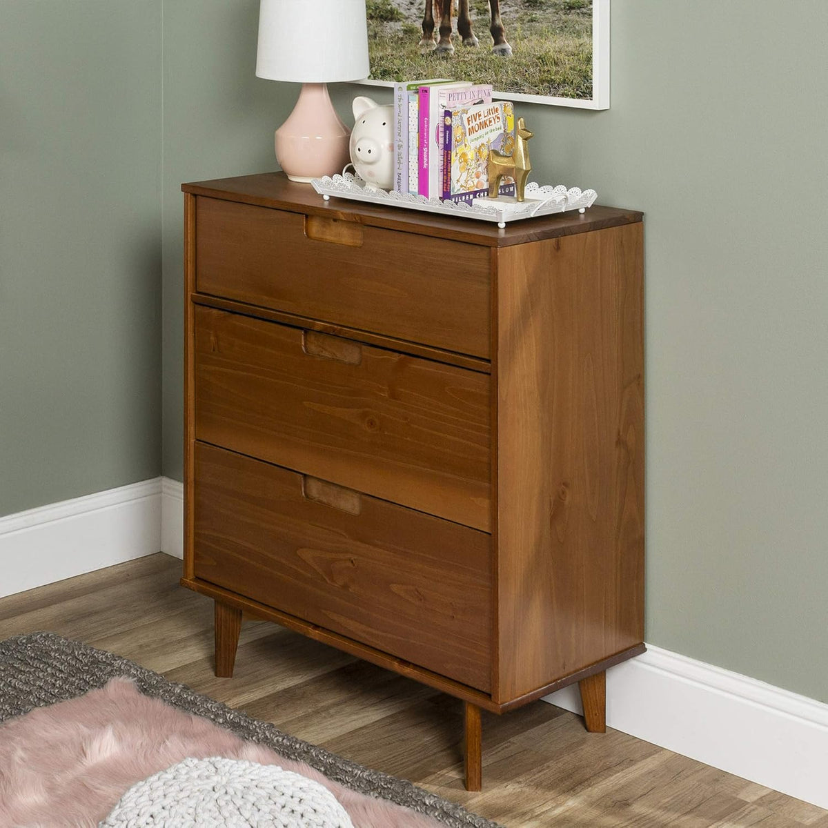 3 Drawer Wood Dresser P1193