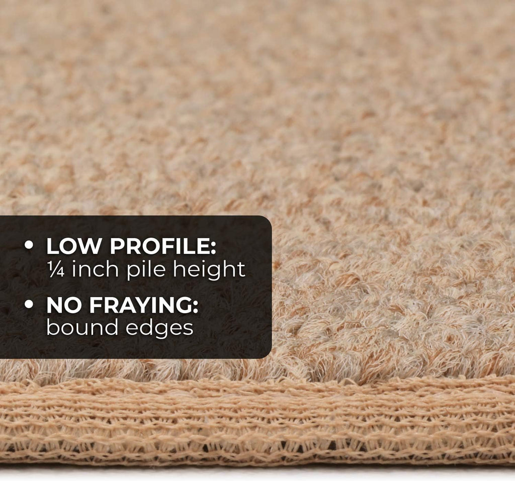 Pebble Beige 6 Feet X 36 Inches Skid-Resistant Carpet Runner U331
