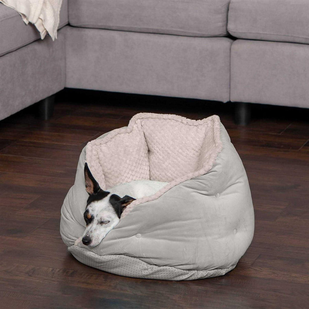 Faux Fur Velvet Calming Hug Bed V302741