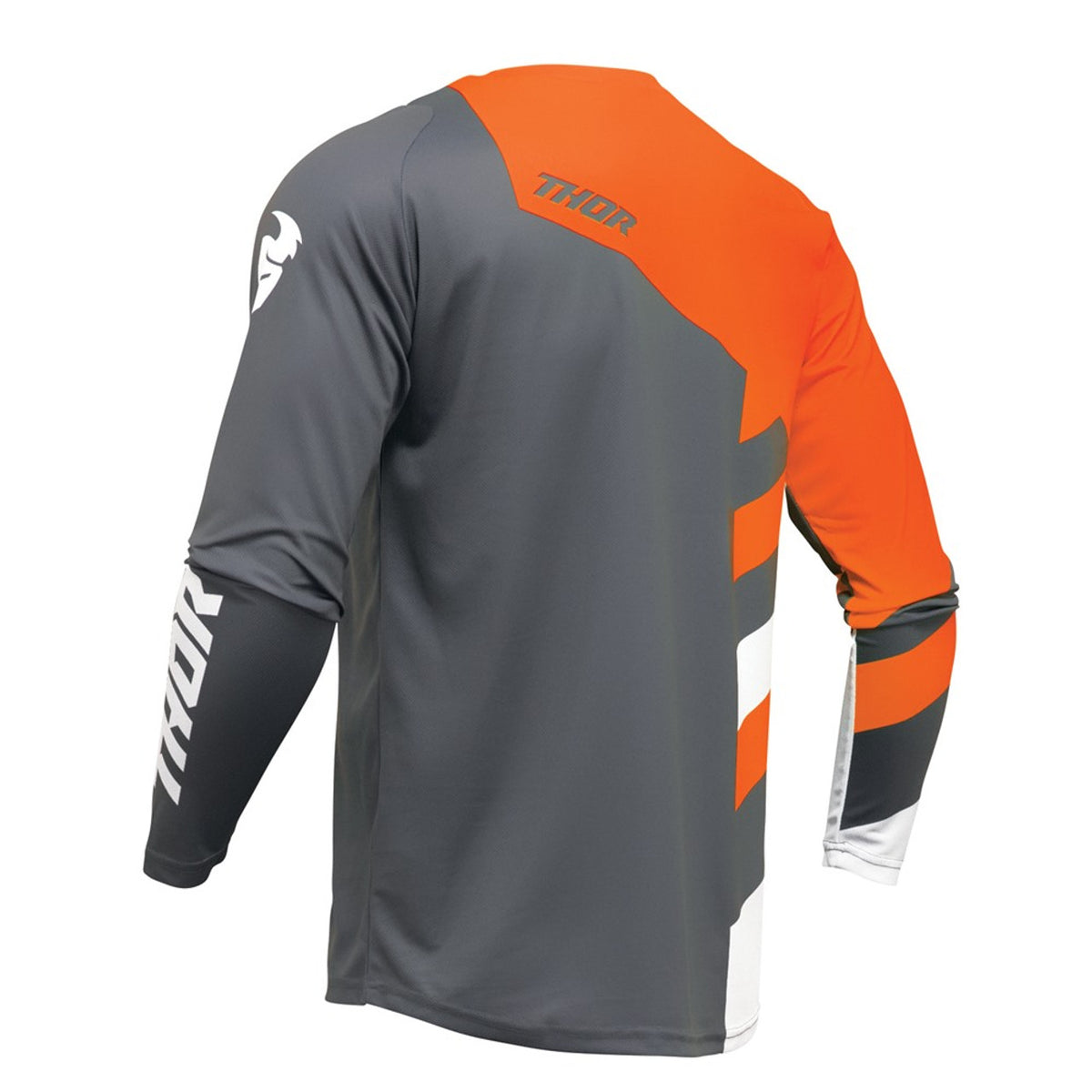 Youth Motocross Dirt Bike Jersey Charcoal Orange R245602