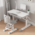 Height Adjustable Kids Study Desk and Chair Set with Storage Drawers W938272