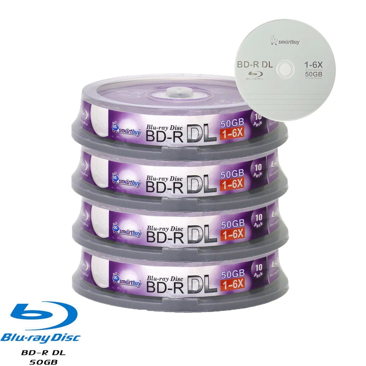 40-disc 50gb 6x Blu-ray Bd-r Dl Dual Layer Recordable Media Disc V528