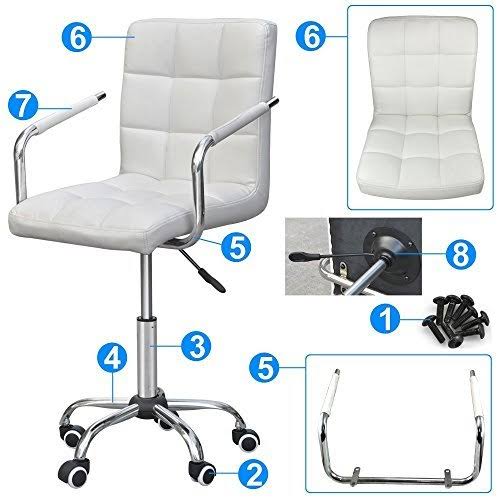 White Adjustable Executive Office Chair N54308