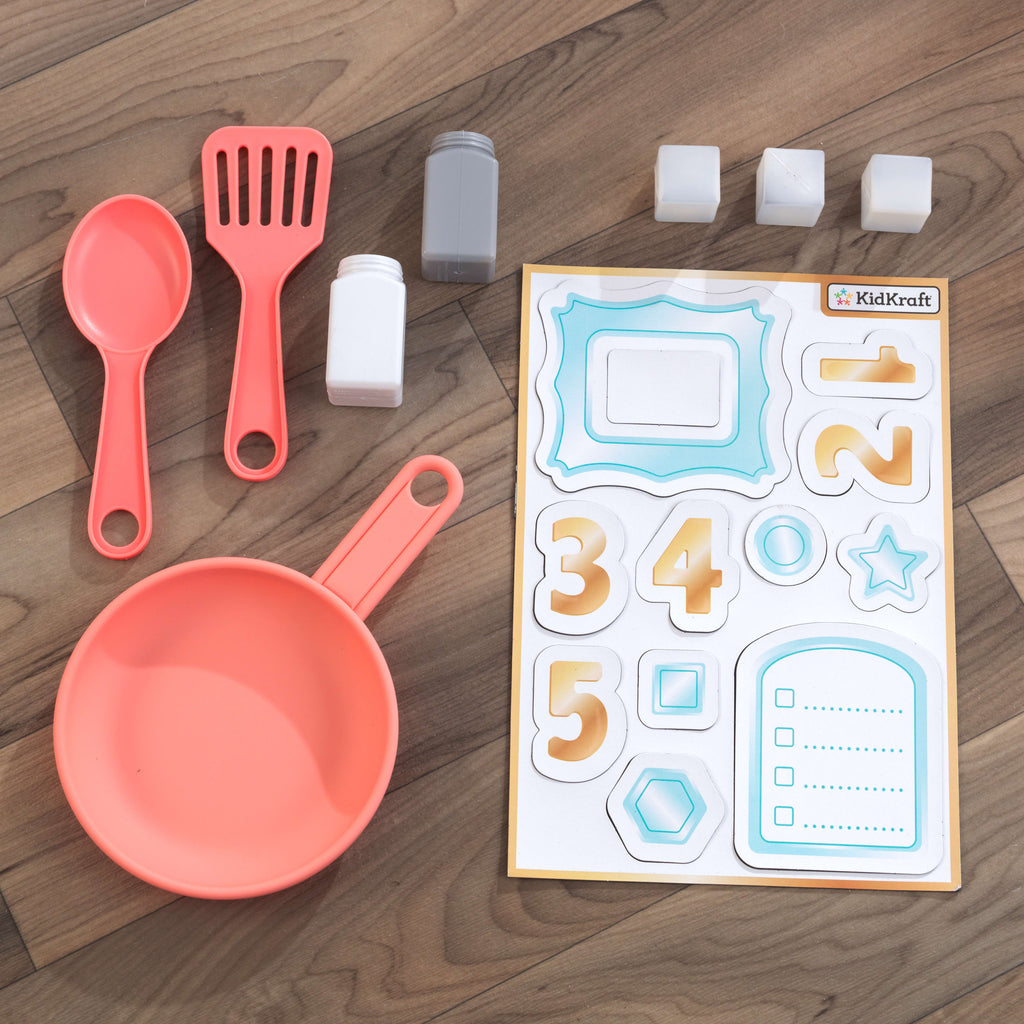 Gray and Pink Magnetic Play Kitchen J30318
