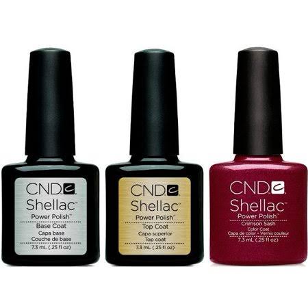 Gray Crimson Shellac Nail Gel Polish Combo 0.25oz T52983