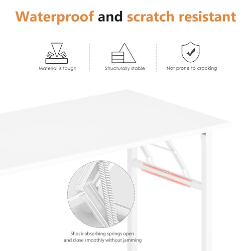 White Folding Desk 31.5x15.7inch Q499406