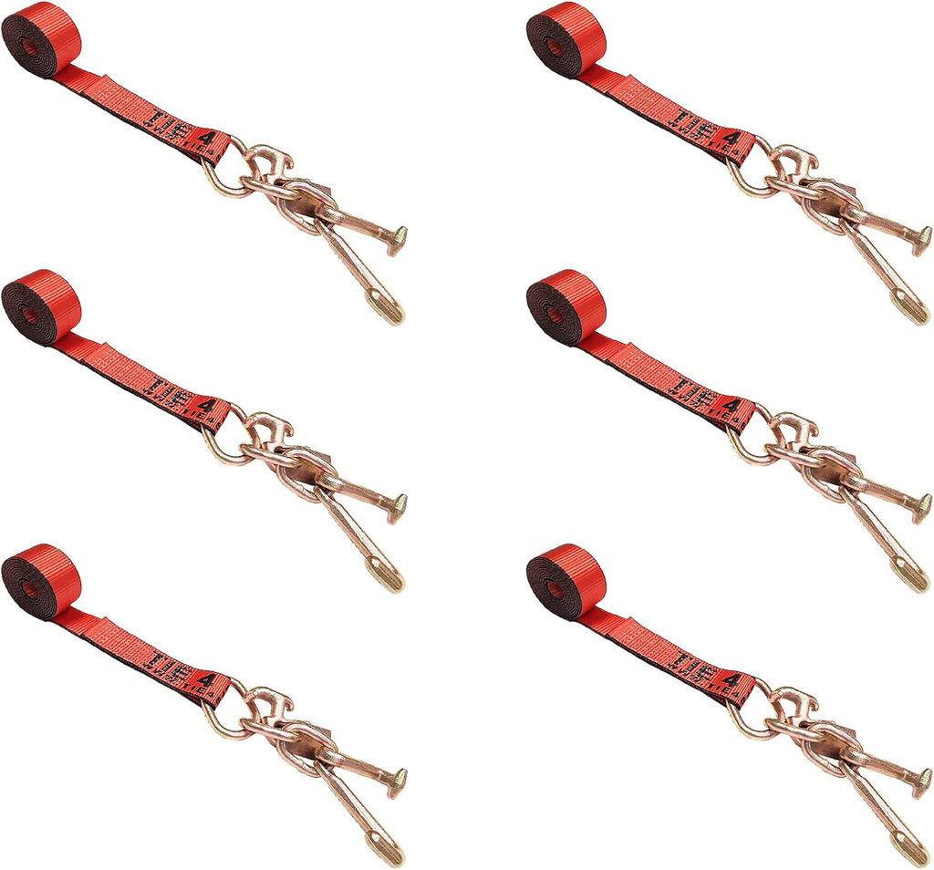 2” x 10’ Auto Tie-Down Car Straps 8 Pack Yellow Q30308